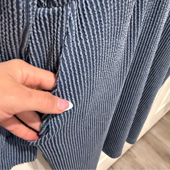 Gilli Soft Blue Hooded Dress Casual Coverups - Picture 7 of 10